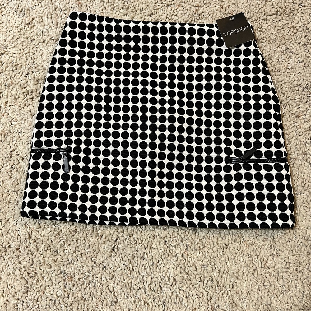 Top Shop Zipper Skirt. Thick material for casual or business look. Very cute!!!
